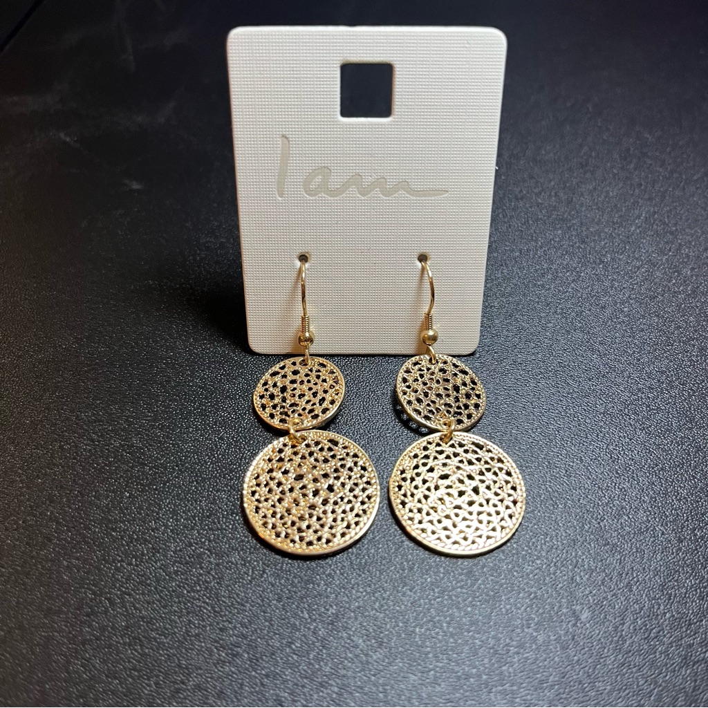 3 For $15! I Am Brand Gold Dangly Earrings